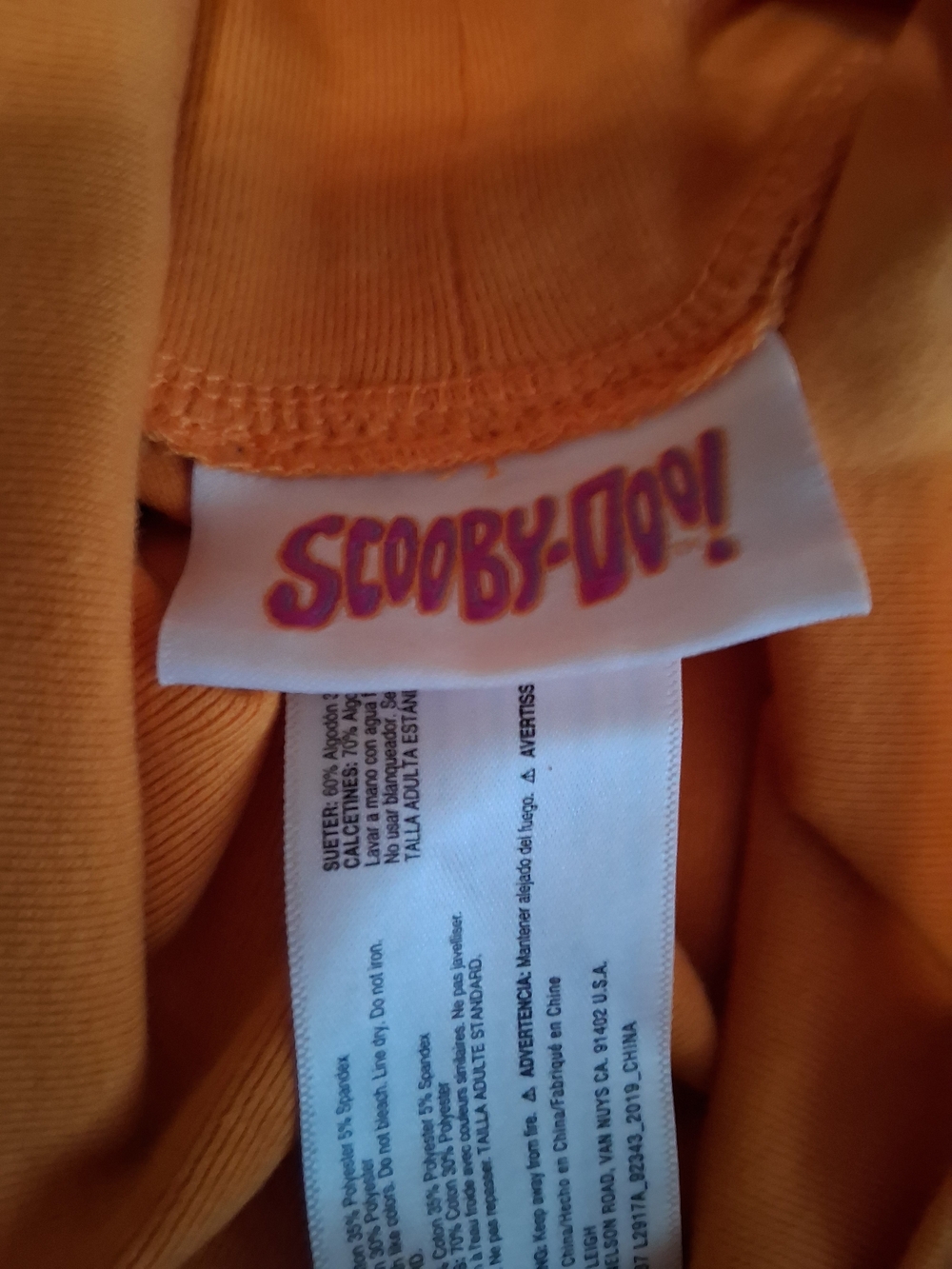Velma Scooby Doo Costume Set Orange Turtleneck Red Skater Skirt Women L - Picture 5 of 5